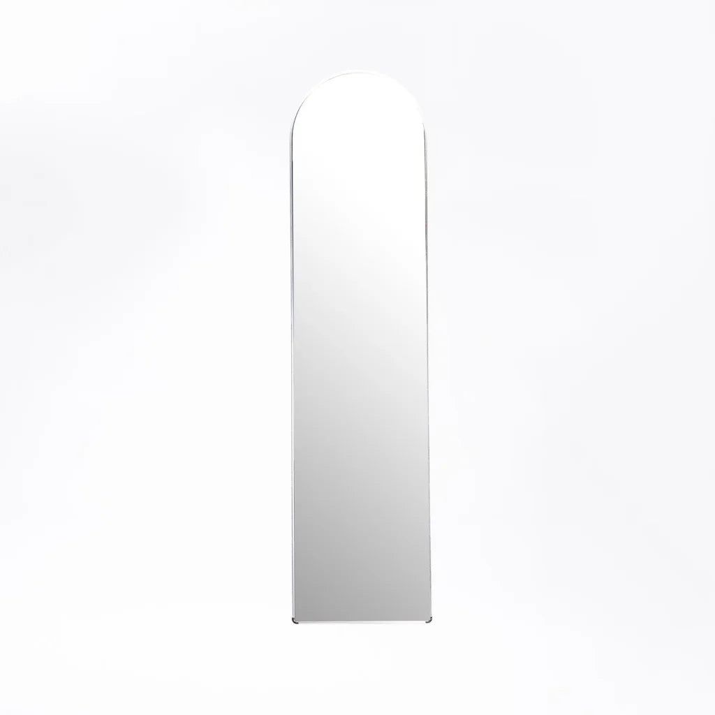 ZS - Free-Standing or Wall-Mount Aluminum Frame Arched Mirror - 146 cm x 36 cm