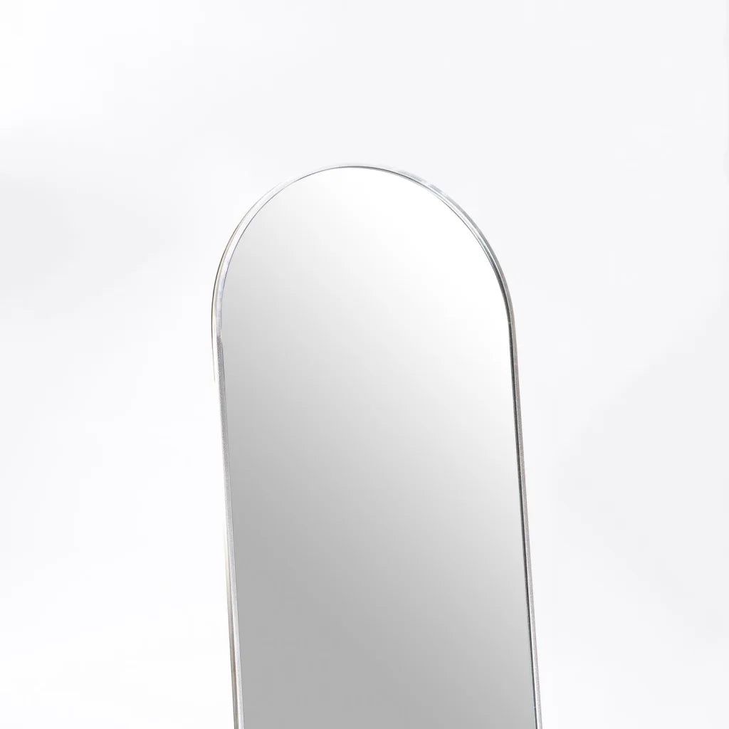 ZS - Free-Standing or Wall-Mount Aluminum Frame Arched Mirror - 146 cm x 36 cm