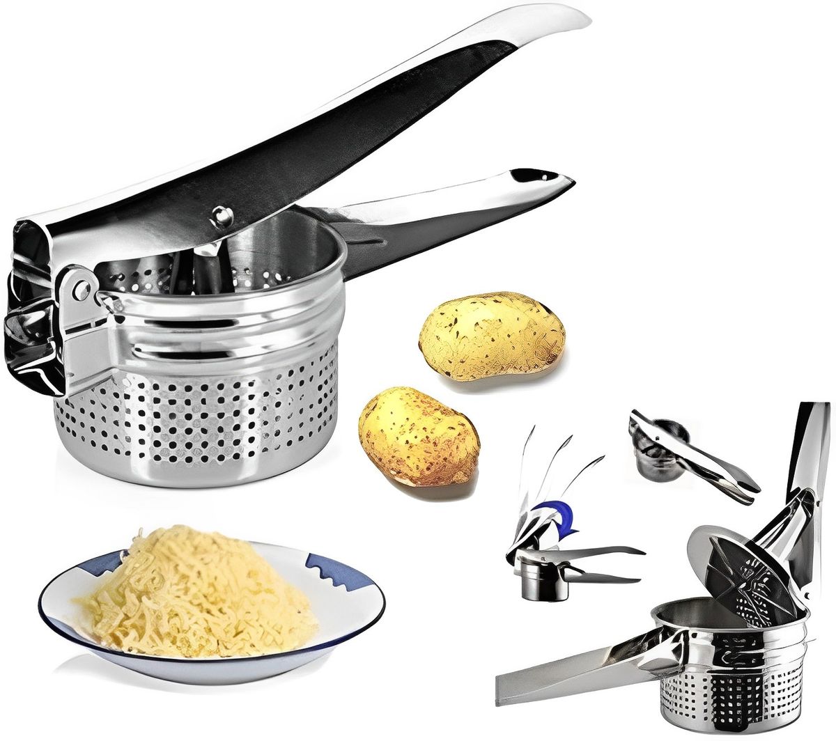 ZS - Premium Stainless Steel Potato Masher