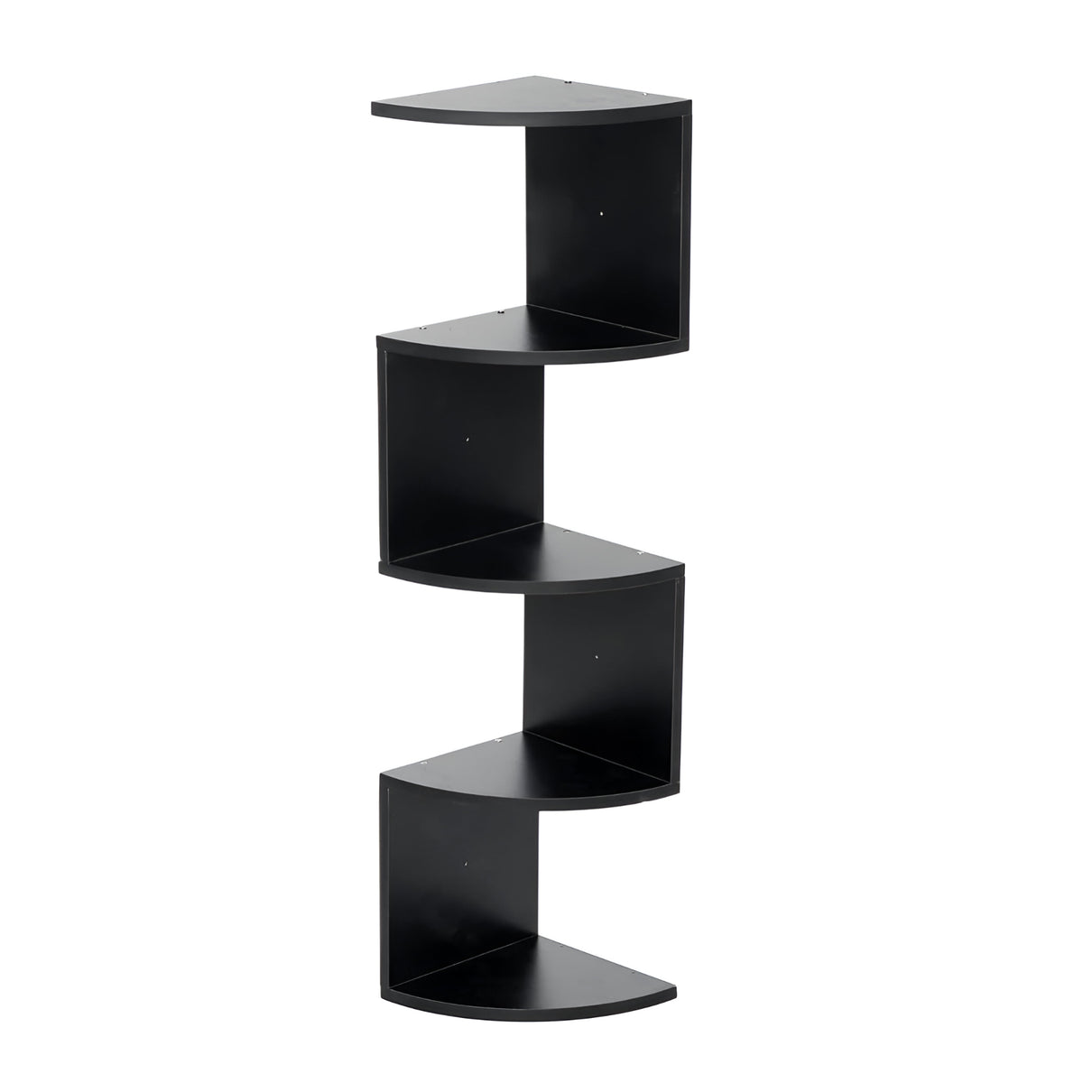 ZS - 5-Tier Corner Wall Mount Bookshelf Organizer Storage Shelf Rack