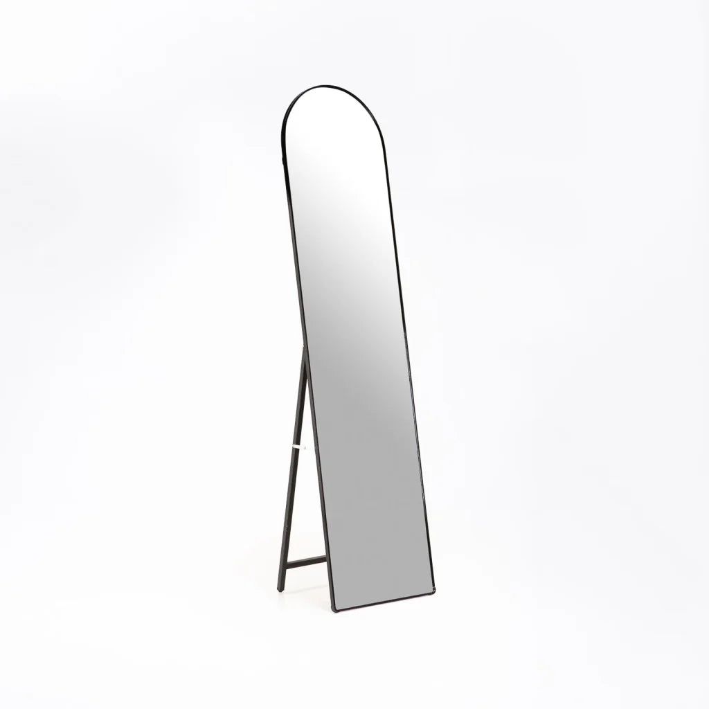 ZS - Free-Standing or Wall-Mount Aluminum Frame Arched Mirror - 146 cm x 36 cm