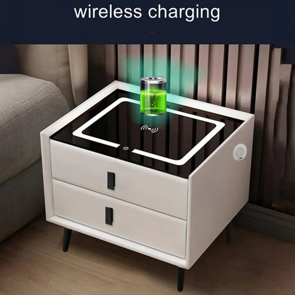 ZS - SMART SIDE TABLE WITH WIRELESS CHARGING STATION Nightstand