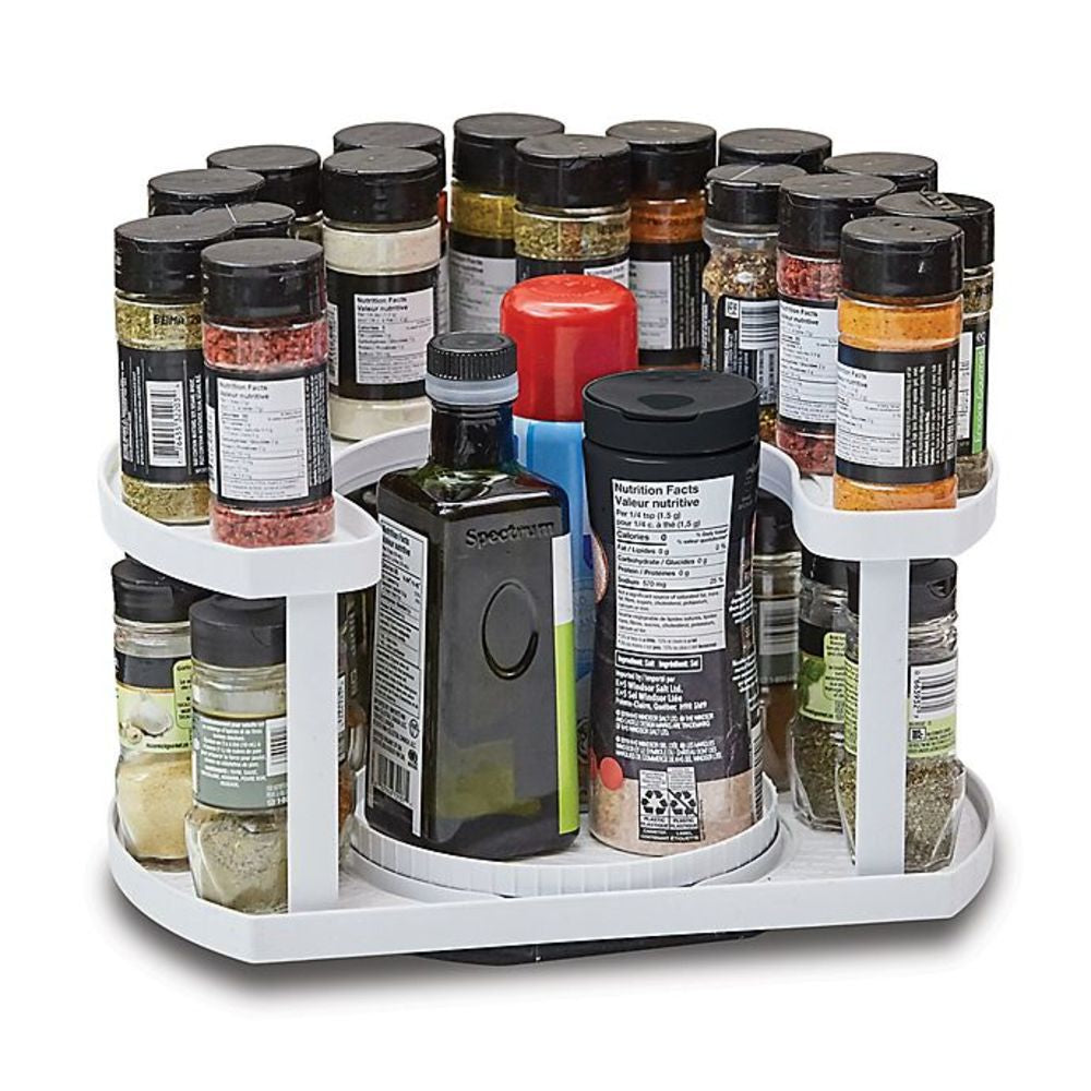 ZS - 2-Tier Kitchen Rotating Spice Rack Organizer