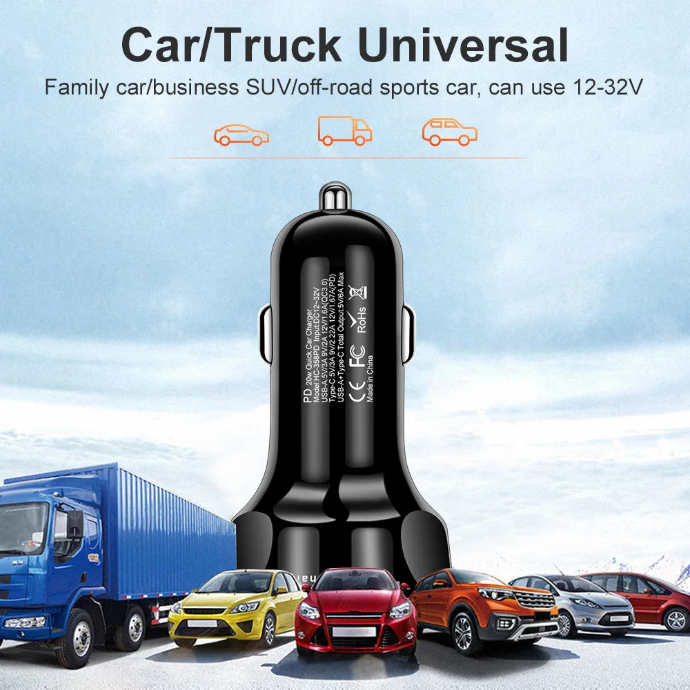 ZS - 4 Port Fast Charging Car Charger