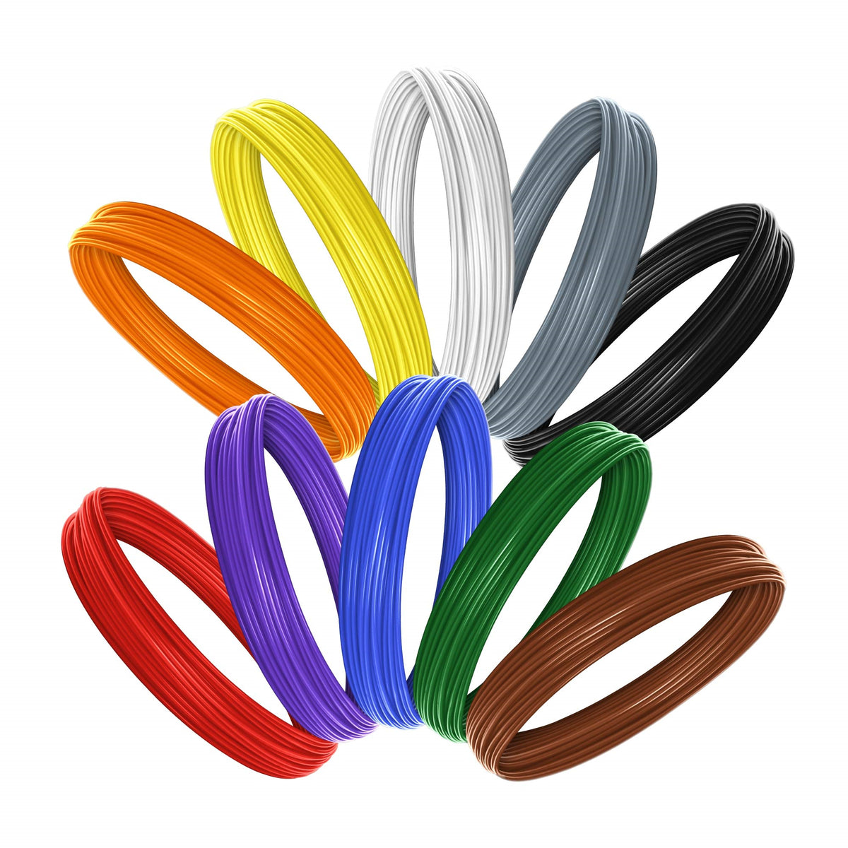 ZS - 10 X 10M 3D Pen Filament Refills 1.75mm PCL Printer Refill Pack