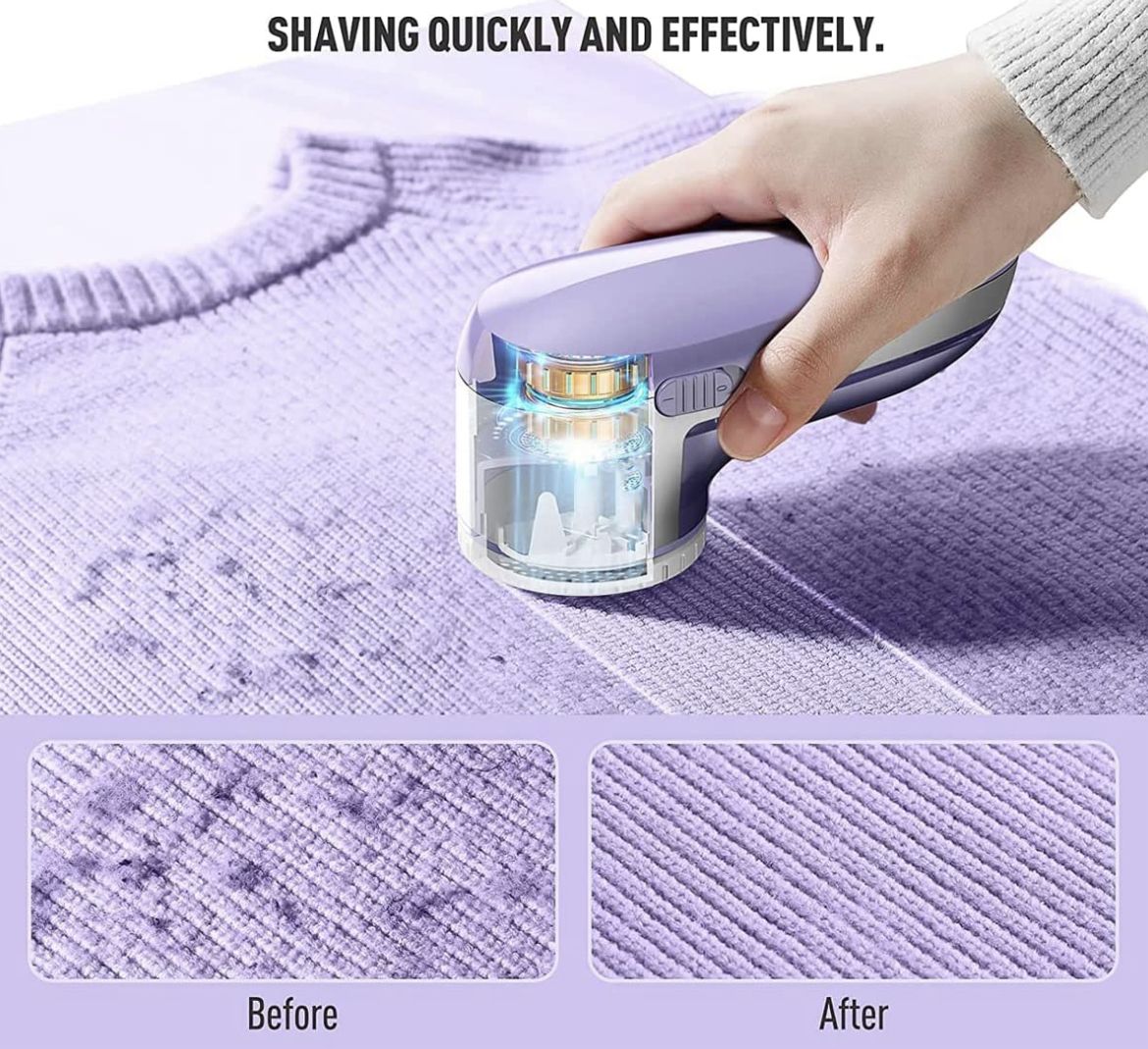 ZS - Rechargeable Lint Remover – Efficient Fabric Shaver with Stainless Steel Blades