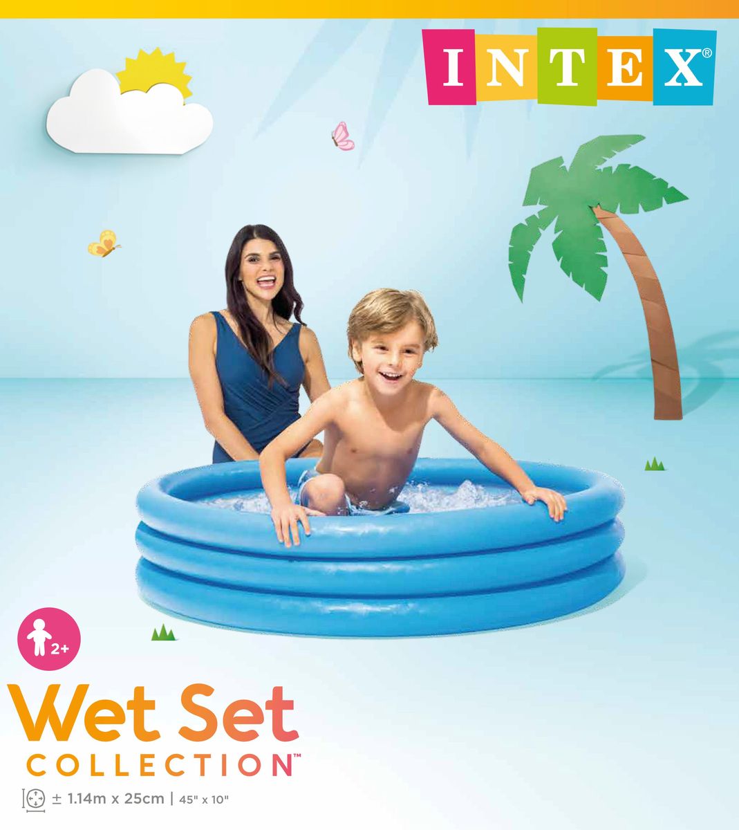 ZS - Intex Inflatable Swimming Pool for Kids - 114cm
