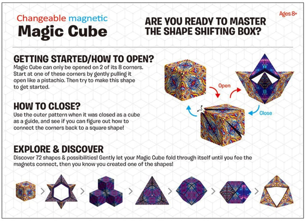 ZS - Shape Shifting Magnetic Fidget Cube 72 Shapes Changeable Magic Cube Toy