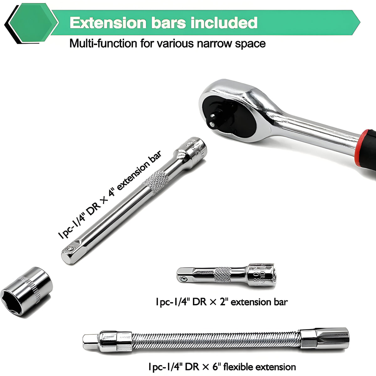 ZS - 216Pcs Screwdriver Bits Socket, Spanner, and Wrench Sockets Sets Hand Tools