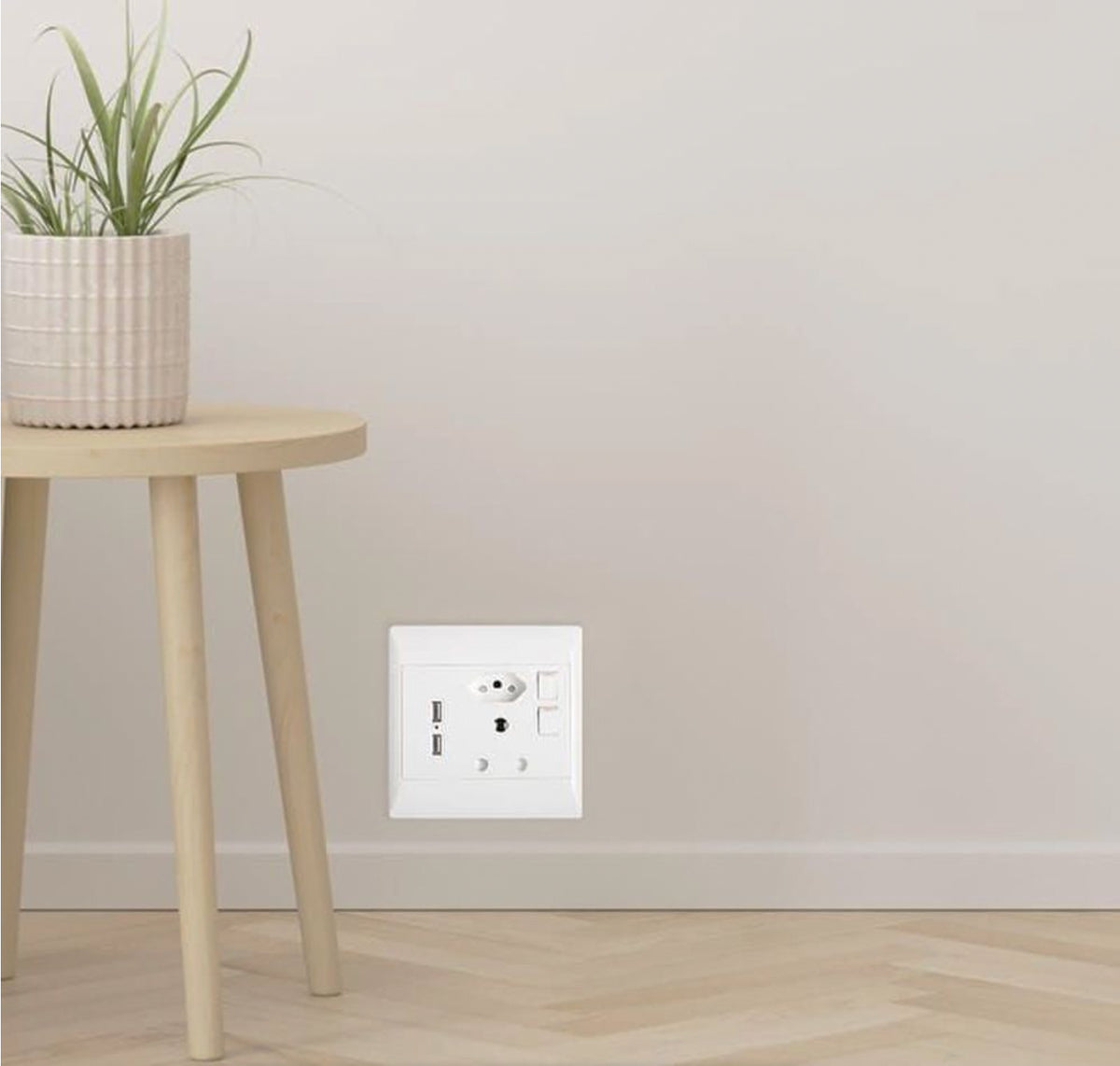 ZS - Redisson 16A Double Wall Socket with 2 USB Slots (4x4) - Set of 6