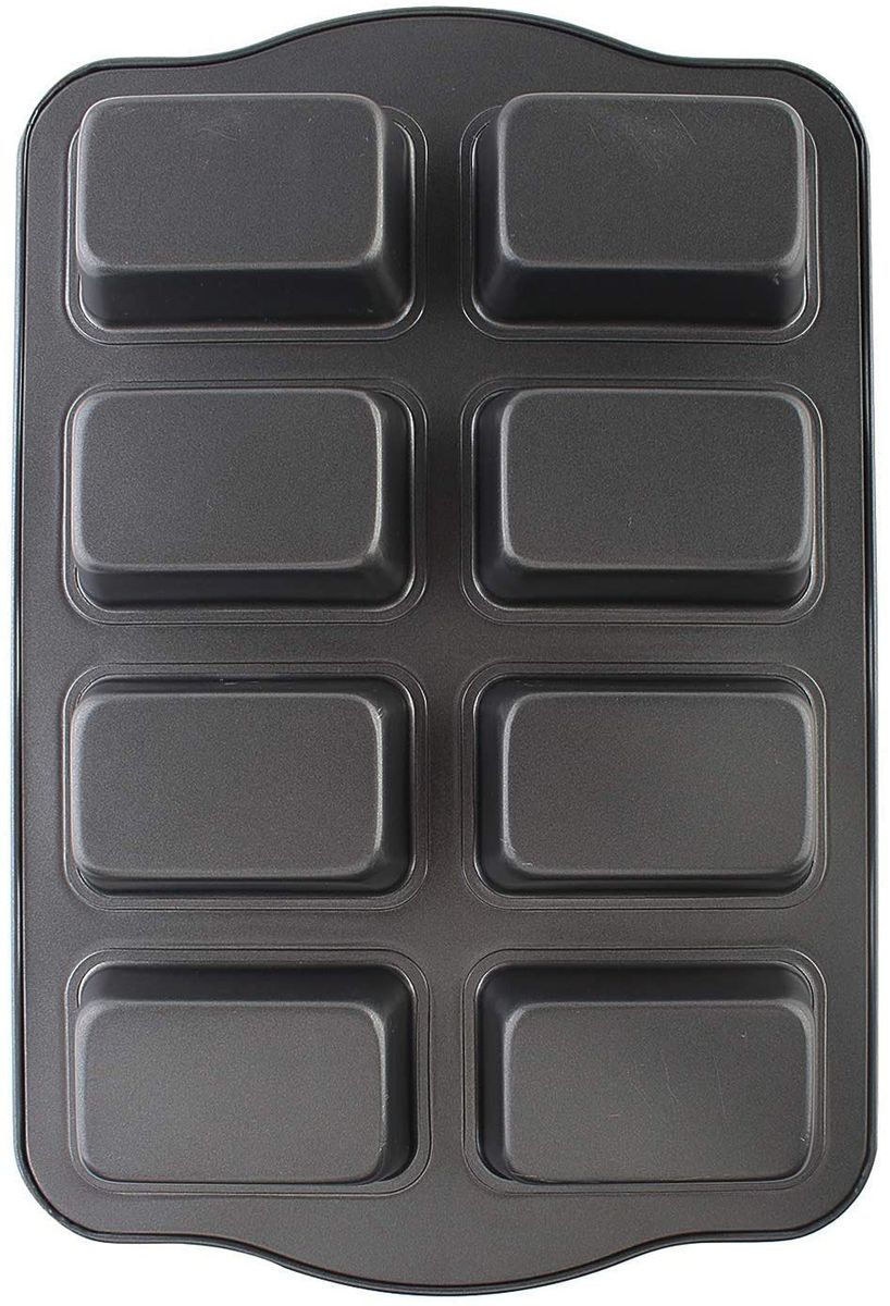 ZS - Baking Pan 8 Cup 36x24x3.5ccm Mini Loaf/Brownie Carbon Steel -Bakers Basics