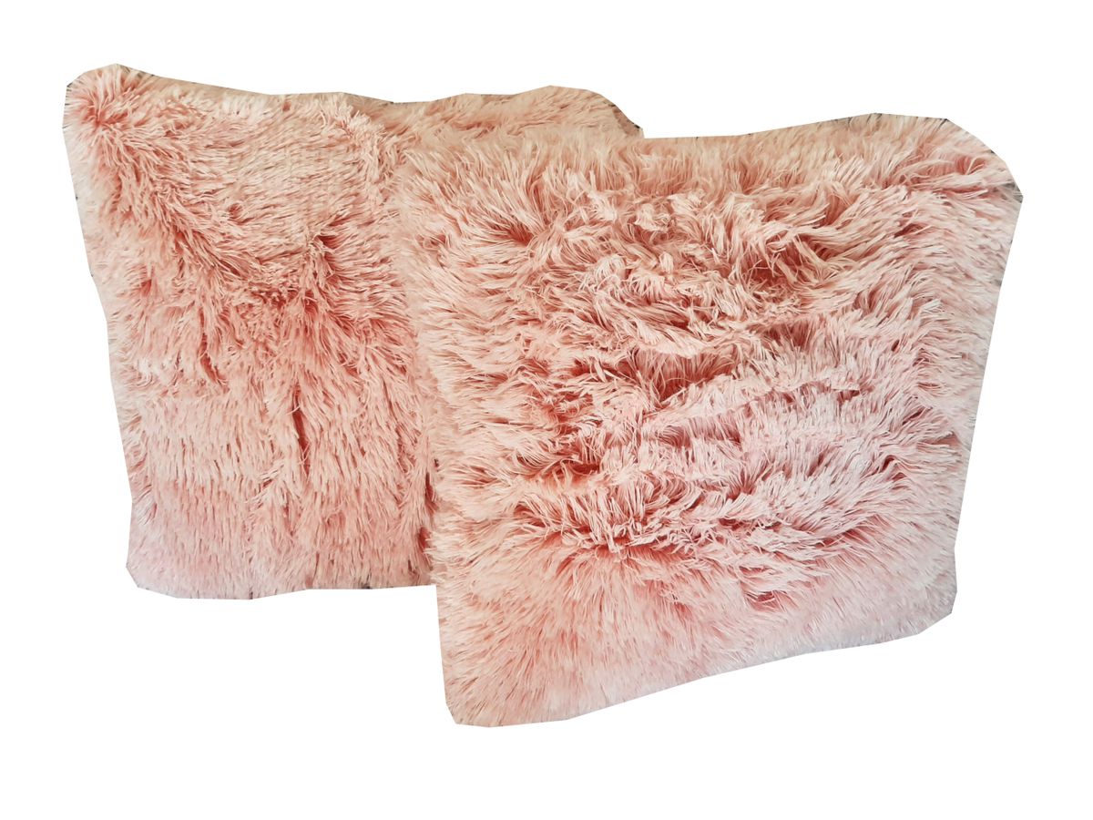 ZS - Soft Fluffy Scatter Cushions - Set of 2 - 40x40cm