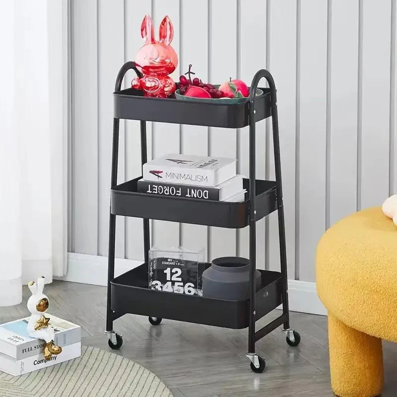 ZS - 3 Tier Metal Storage Trolley Storage Cart Serving Trolley