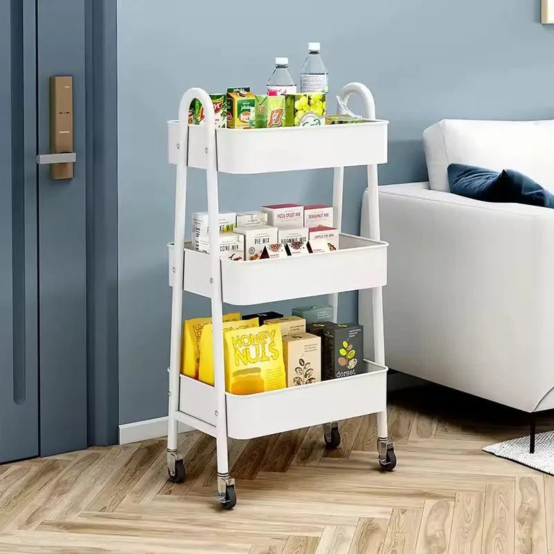 ZS - 3 Tier Metal Storage Trolley Storage Cart Serving Trolley