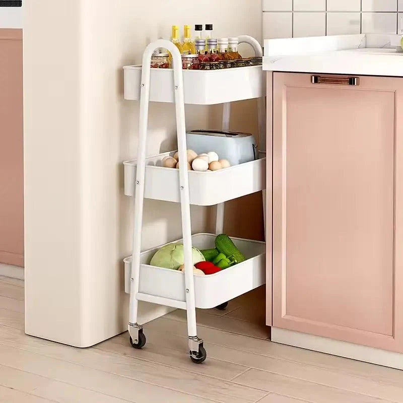ZS - 3 Tier Metal Storage Trolley Storage Cart Serving Trolley