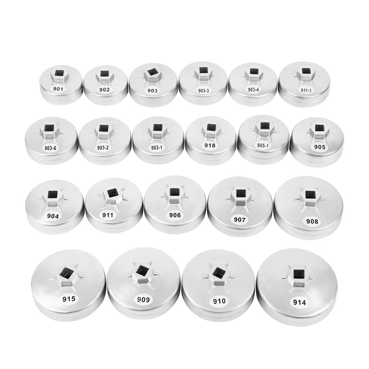 ZS - 23 Piece Aluminium Oil Filter Socket Wrench Set