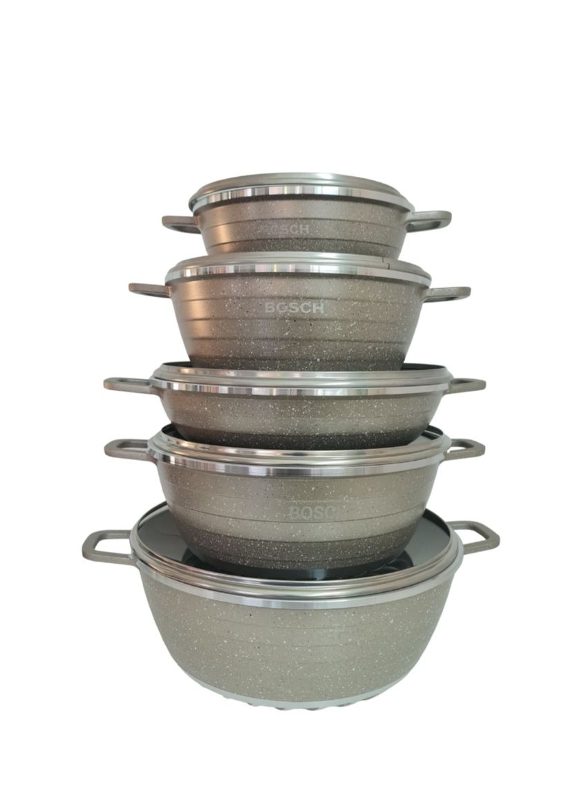 ZS - Aluminum 10 Piece Non Stick Coating Pot Set
