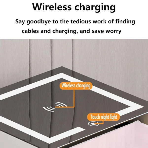ZS - SMART SIDE TABLE WITH WIRELESS CHARGING STATION Nightstand