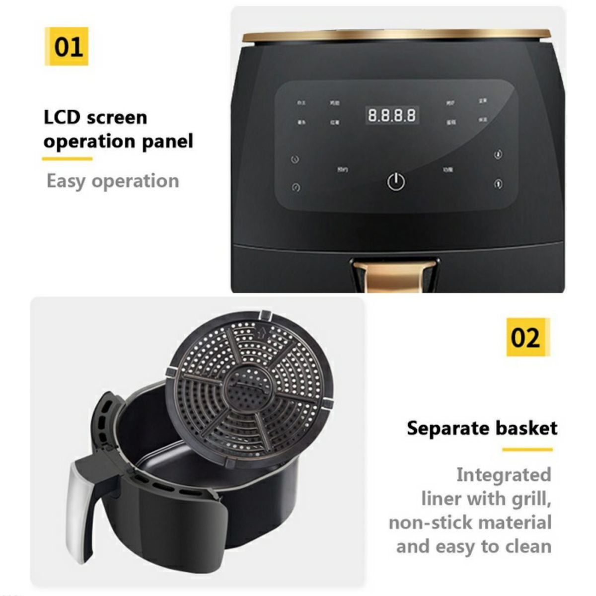 ZS - 6 litre Digital Airfryer - Black
