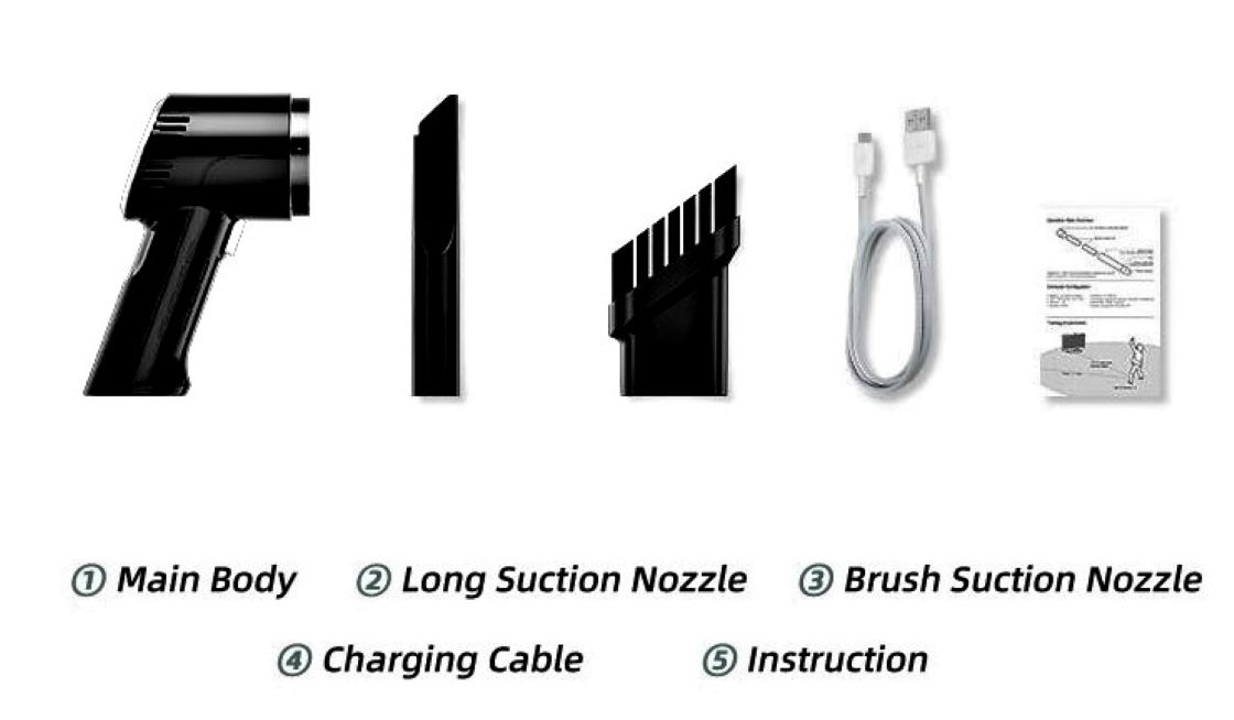 ZS - Mini Vacuum Cleaner - Cordless & Re-Chargeable 5500Pa