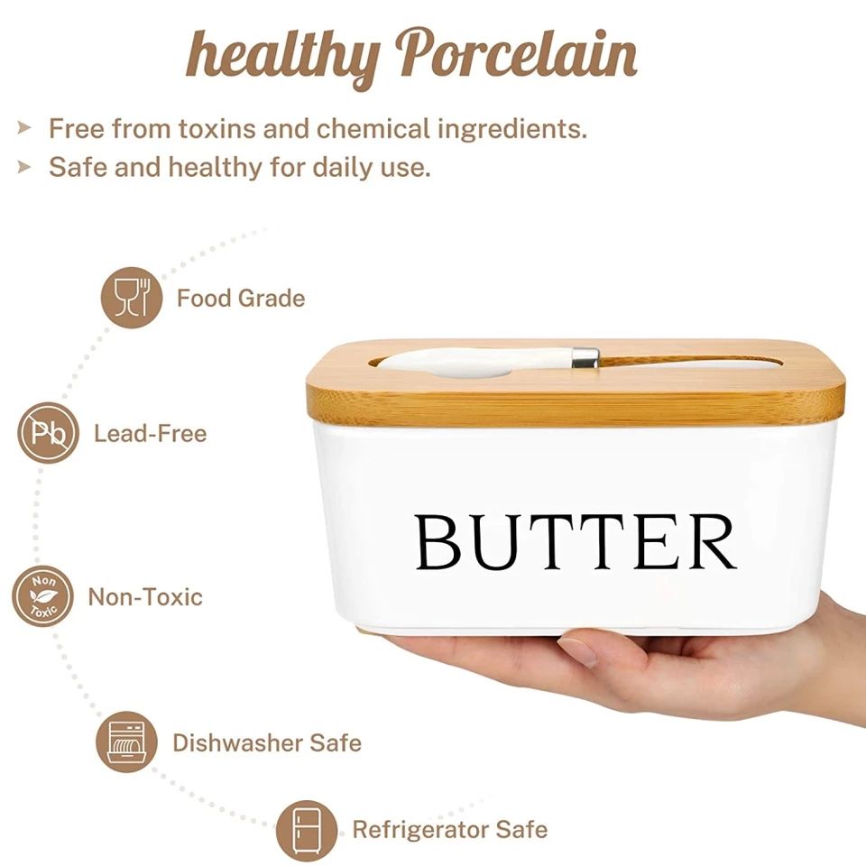 ZS - Ceramic Butter Jar with Butter Knife