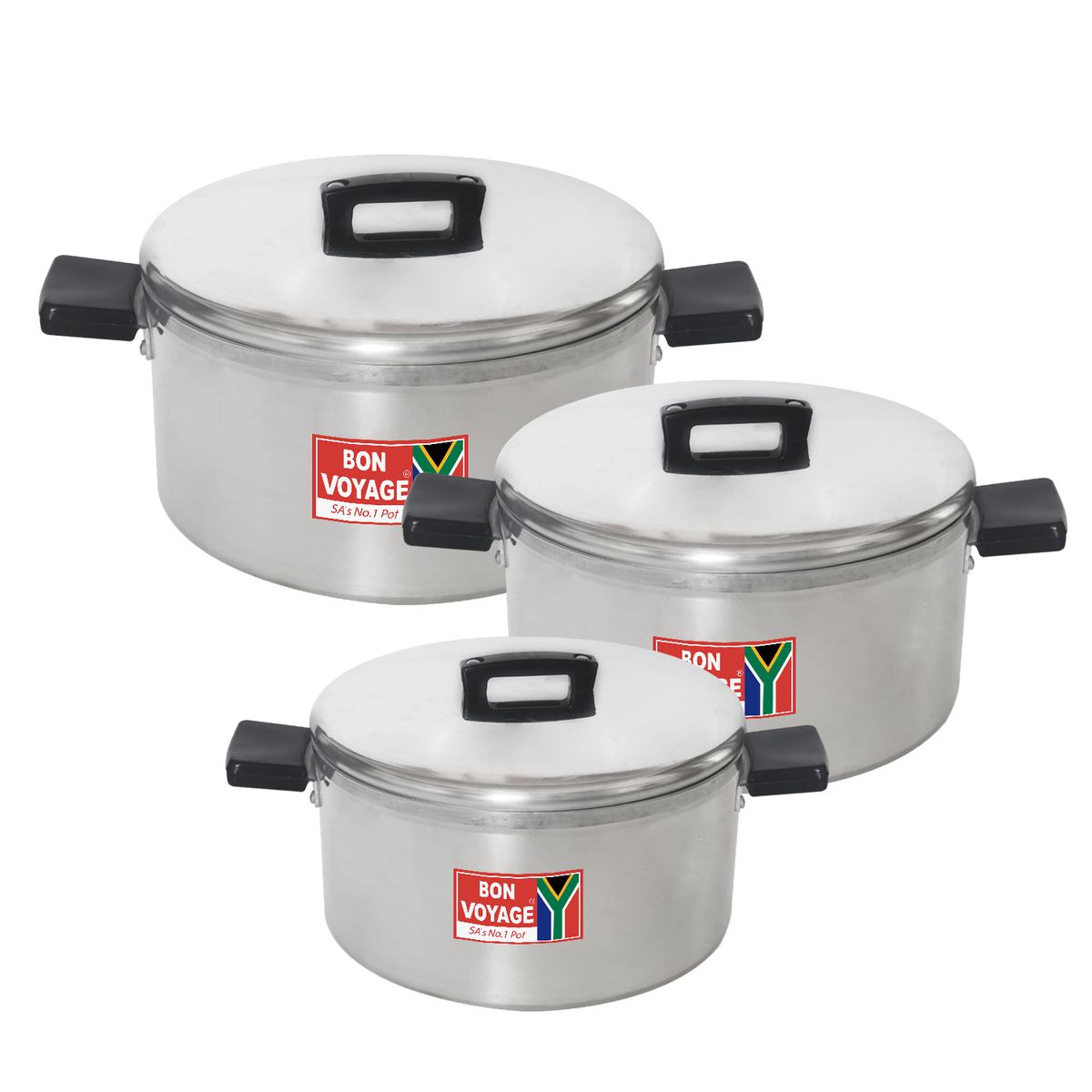 ZS - Bon Voyage - 6 Piece Pots Set Cookware Aluminium Stew Pan