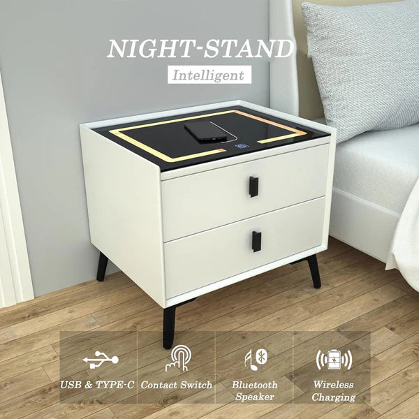ZS - SMART SIDE TABLE WITH WIRELESS CHARGING STATION Nightstand