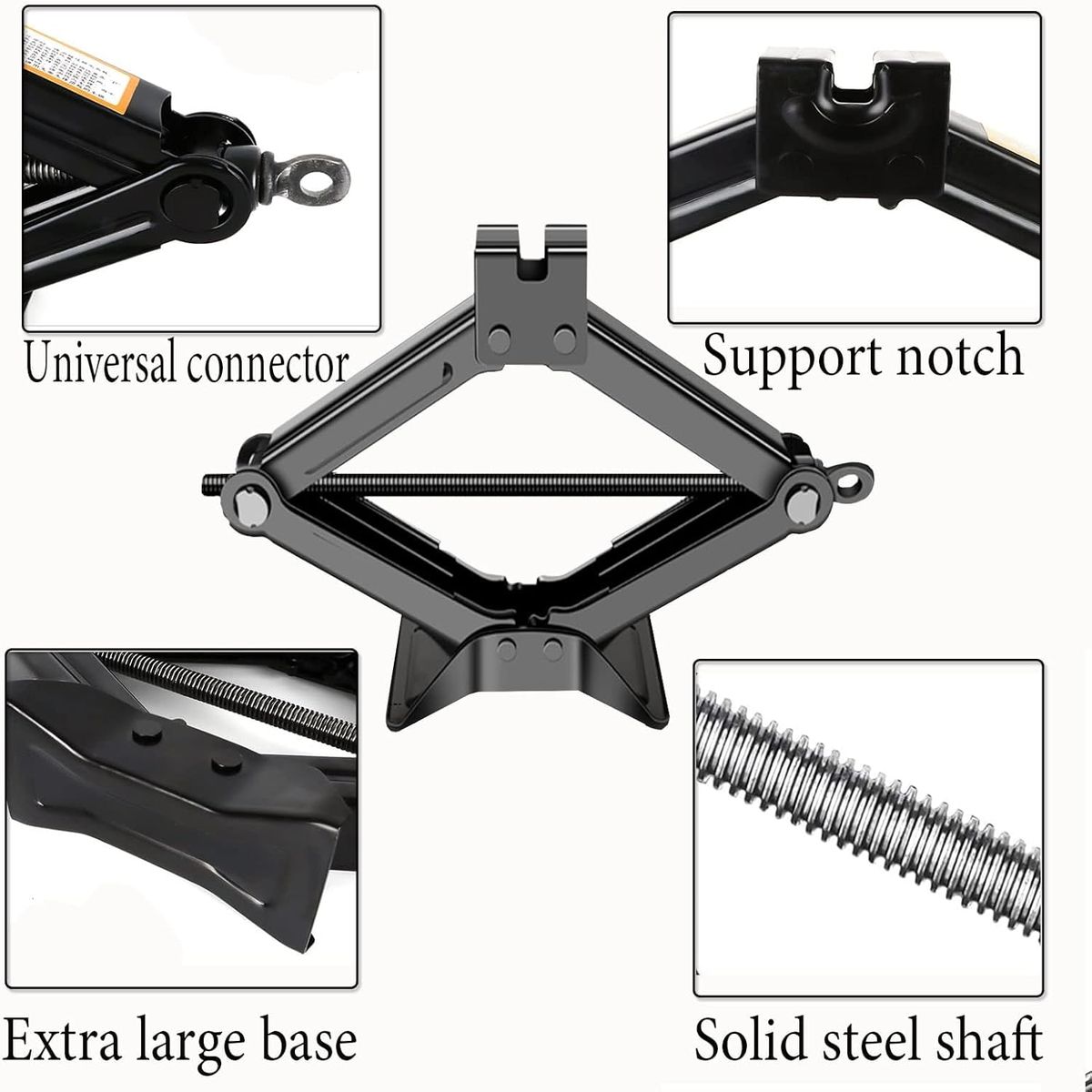 ZS - Scissor Jack 2 Tons Lifting Jack SUV Car Emergency Kit With Hand Crank