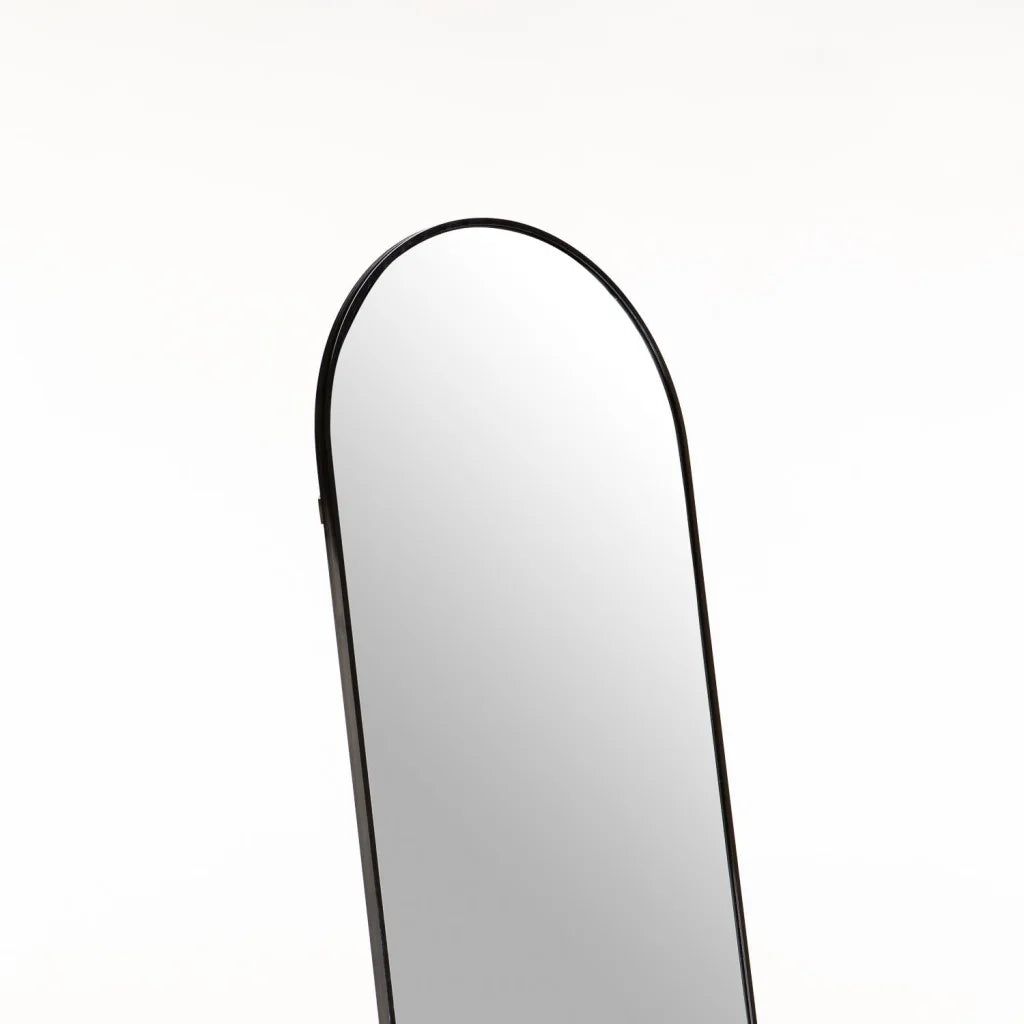 ZS - Free-Standing or Wall-Mount Aluminum Frame Arched Mirror - 146 cm x 36 cm