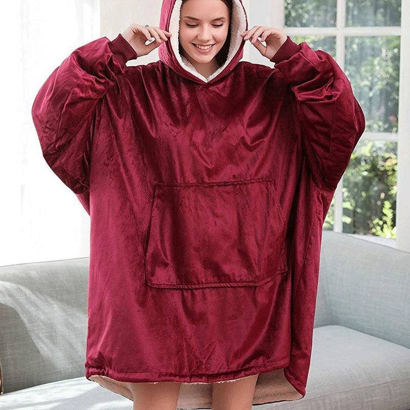 ZS - Huggle Hoodie Ultra Plush Blanket, One Size