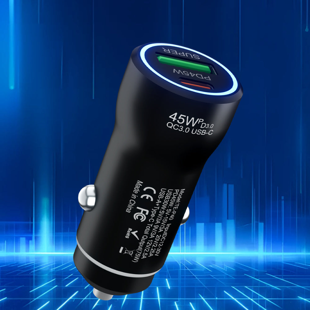 ZS - 45W Dual Port Fast Car Charger