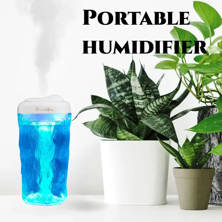 ZS - Luxury Glass Ice Core Humidifier Electric Diffusers With Night Light