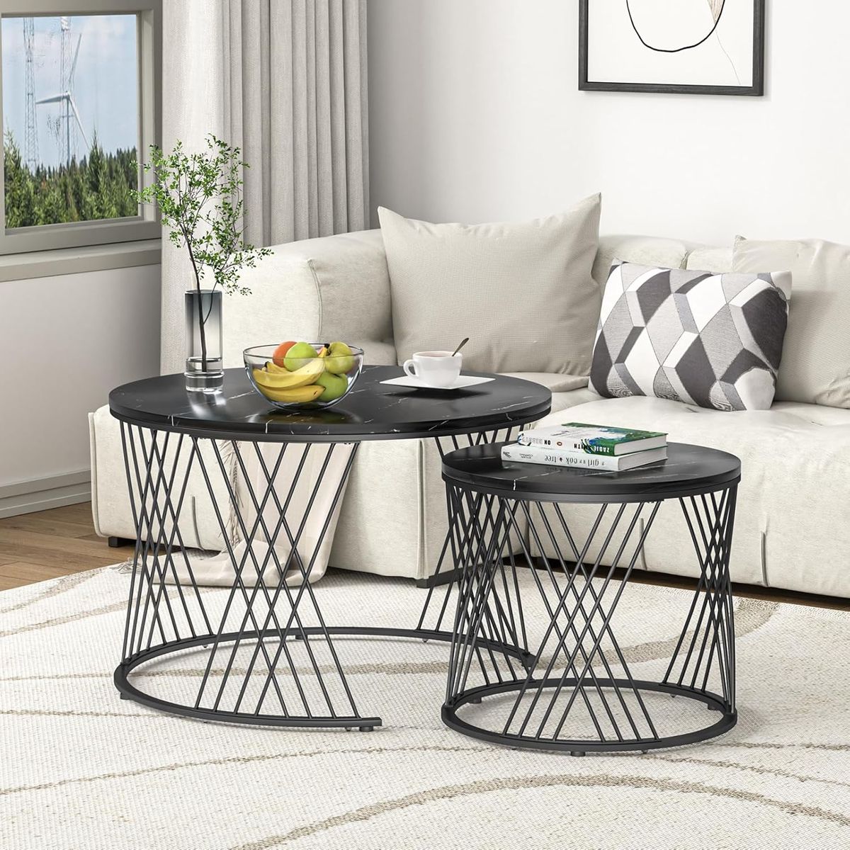 ZS - Stylish and Space-Saving Nesting Coffee Tables