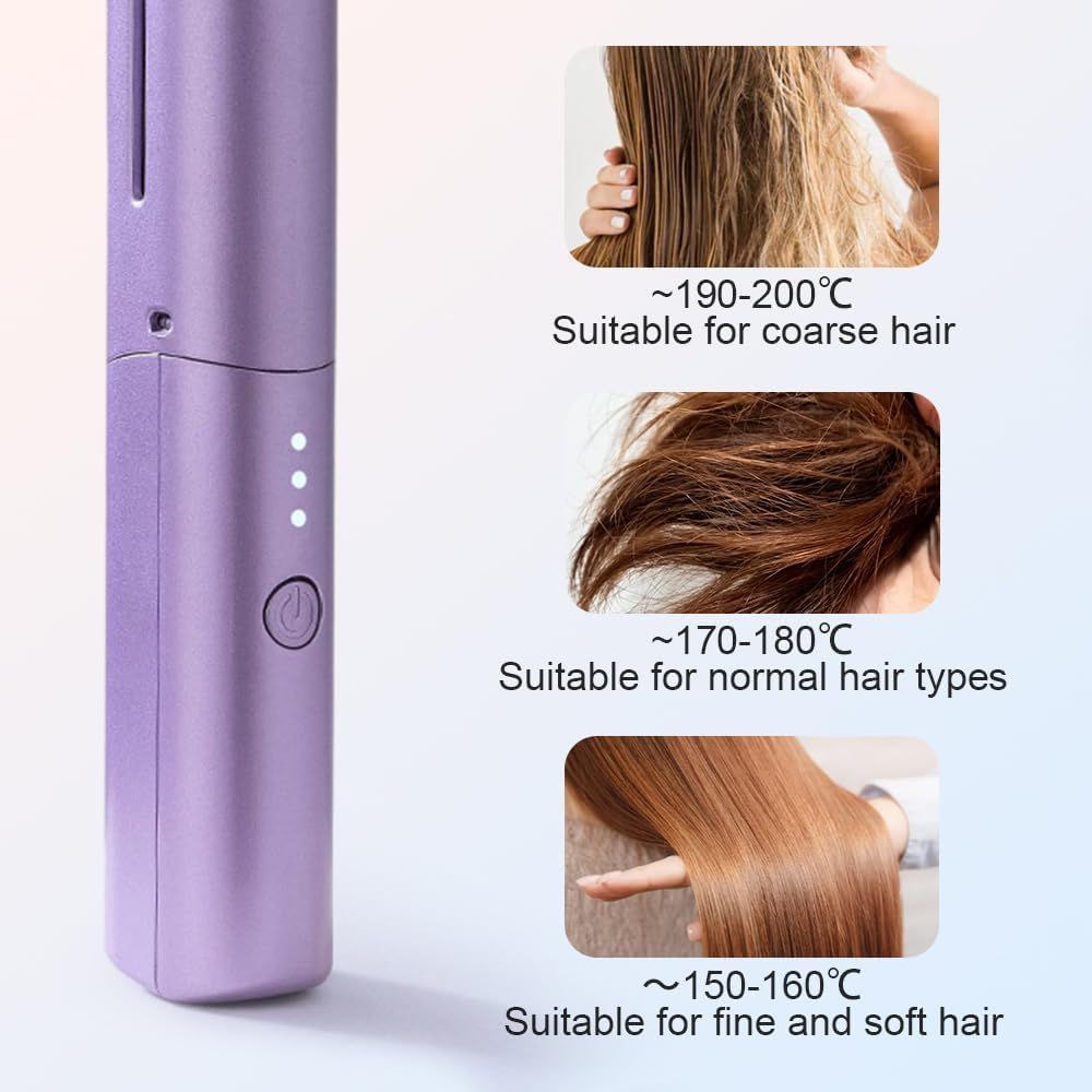 ZS - Portable Rechargeable Travel Heat Comb Hair Straightener