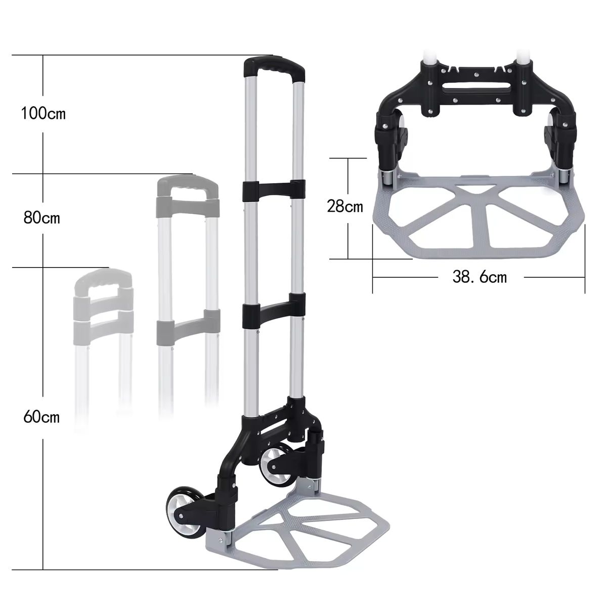ZS - Aluminum Folding Portable Trolley 75KG