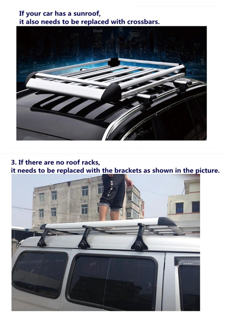 ZS - Universal Aluminum Alloy Luggage Basket For SUV Roof Rack -Double Deck