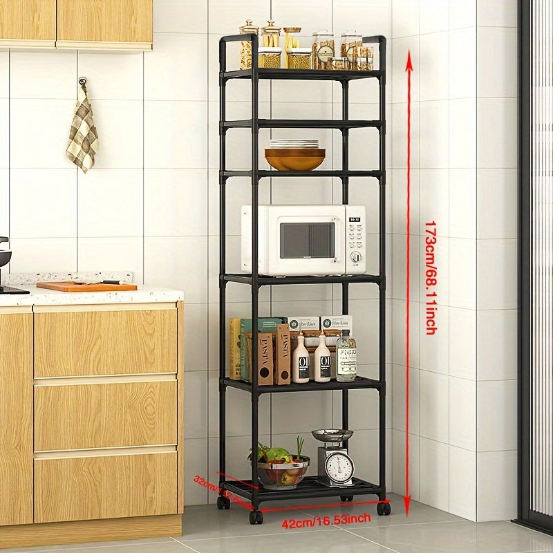 ZS - 6-Tier Multi-Functional Kitchen Storage Rack with Wheels