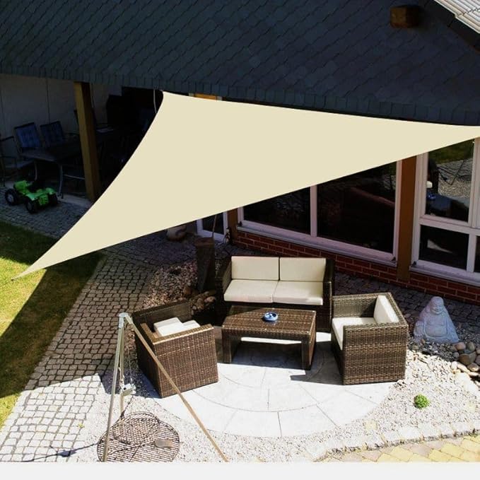 ZS - Sun shade Sail Net 3.5x3.5x3.5m, easy to install, UV protection