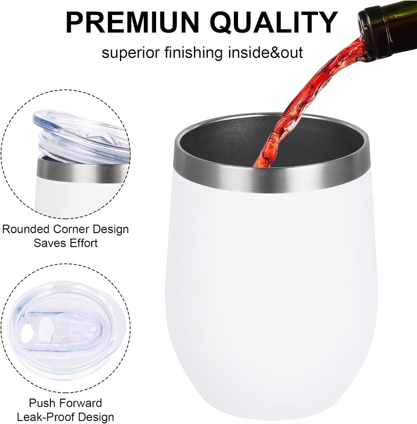 ZS - 350ml/12oz Stainless Steel Insulated Travel Mug With Lid