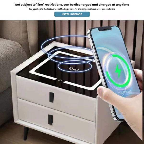 ZS - SMART SIDE TABLE WITH WIRELESS CHARGING STATION Nightstand