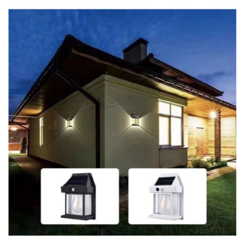 ZS - Solar Wall Lantern Outdoor Wireless Dusk To Dawn Motion Sensor Led Lights