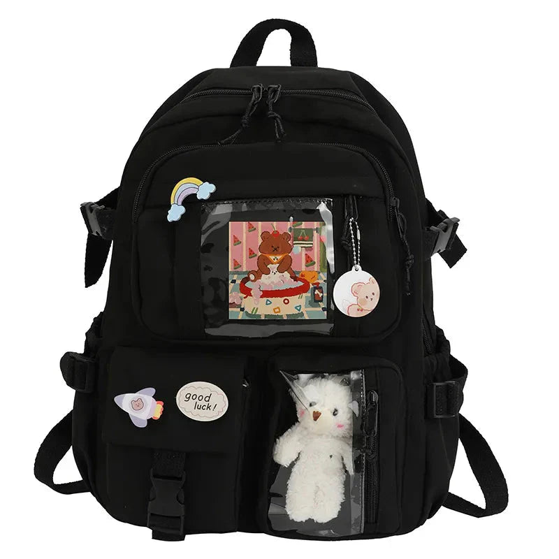ZS - Trendy Cute - Kawaii Fashion School Bag with Customizable Design & Dolls
