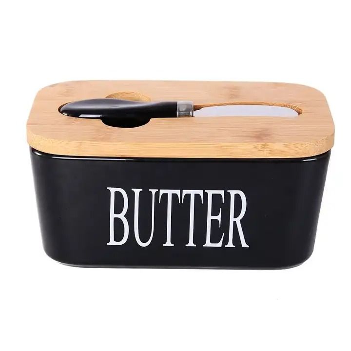 ZS - Ceramic Butter Jar with Butter Knife