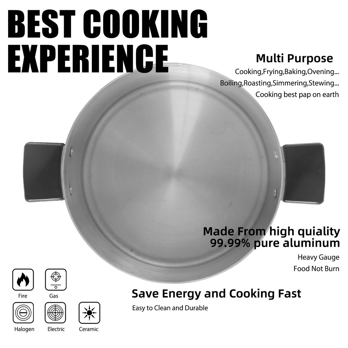ZS - Bon Voyage - 6 Piece Pots Set Cookware Aluminium Stew Pan