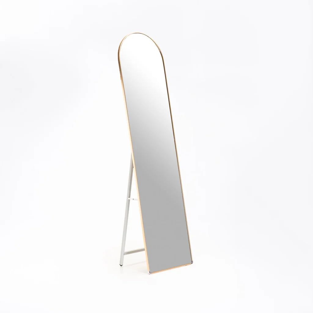 ZS - Free-Standing or Wall-Mount Aluminum Frame Arched Mirror - 146 cm x 36 cm