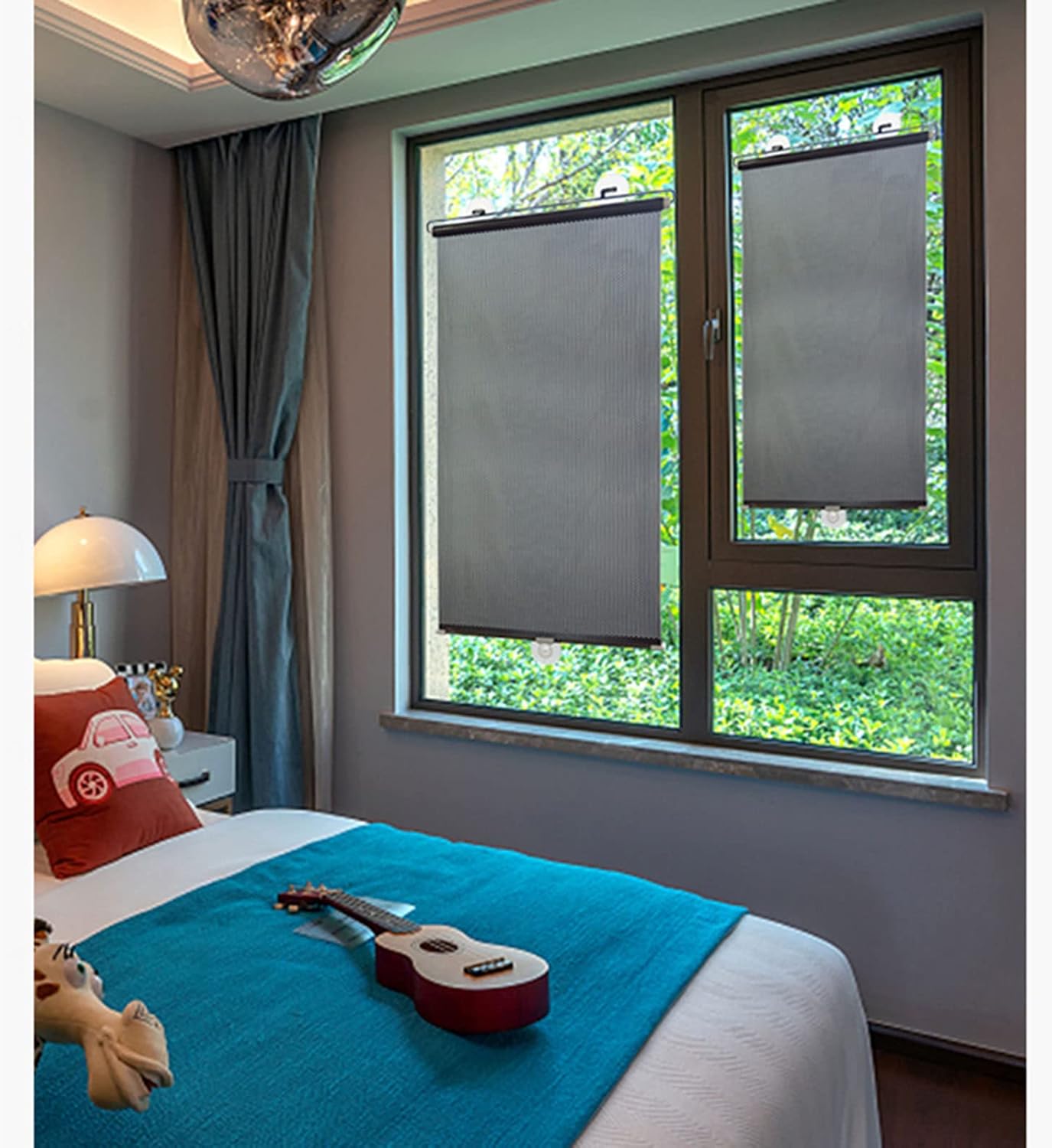 ZS - Blackout Roller Blind with Sun Shade Without Drilling Blackout Curtains With Suction Cup