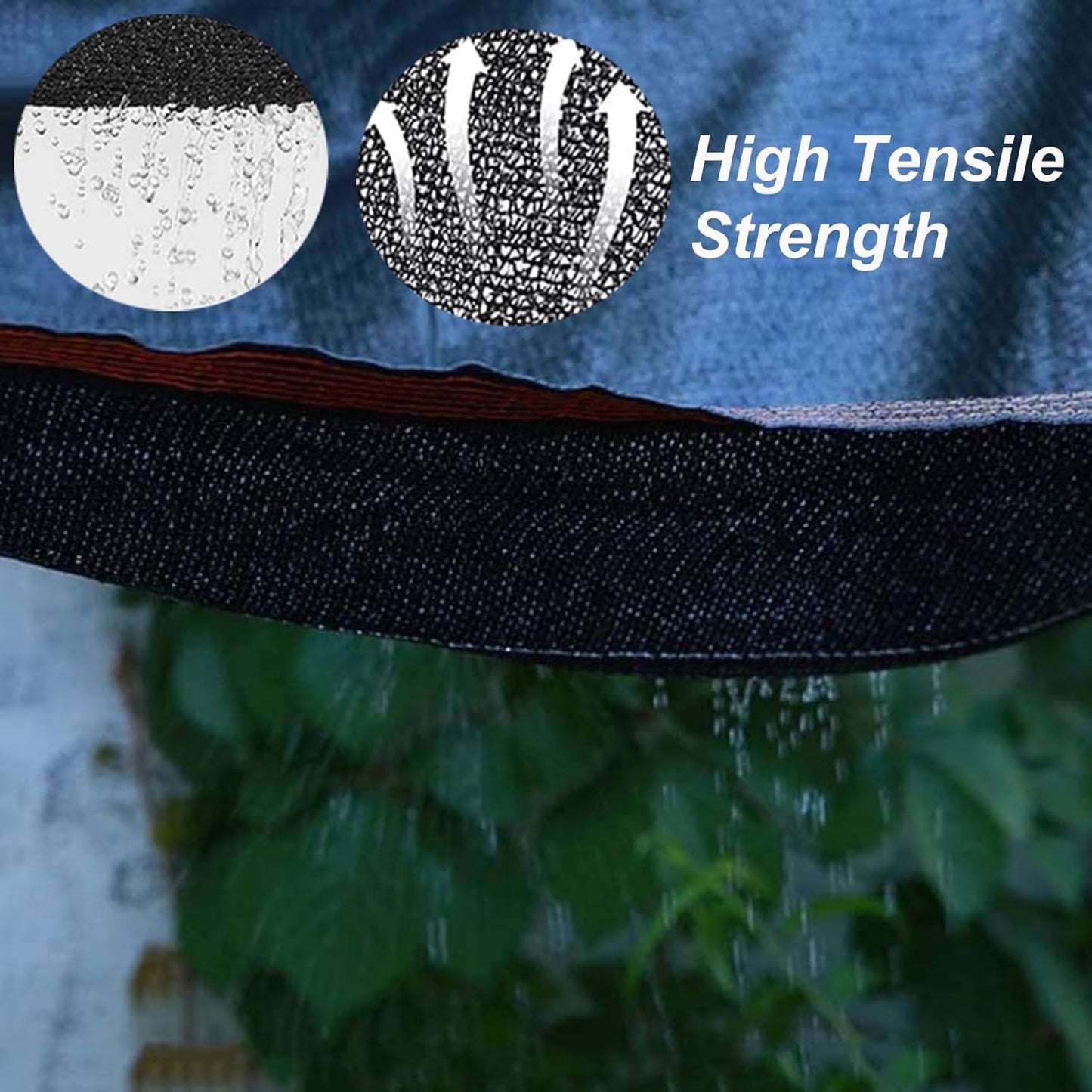 ZS - Black Sunshade Net with Grommets 2m x 4m