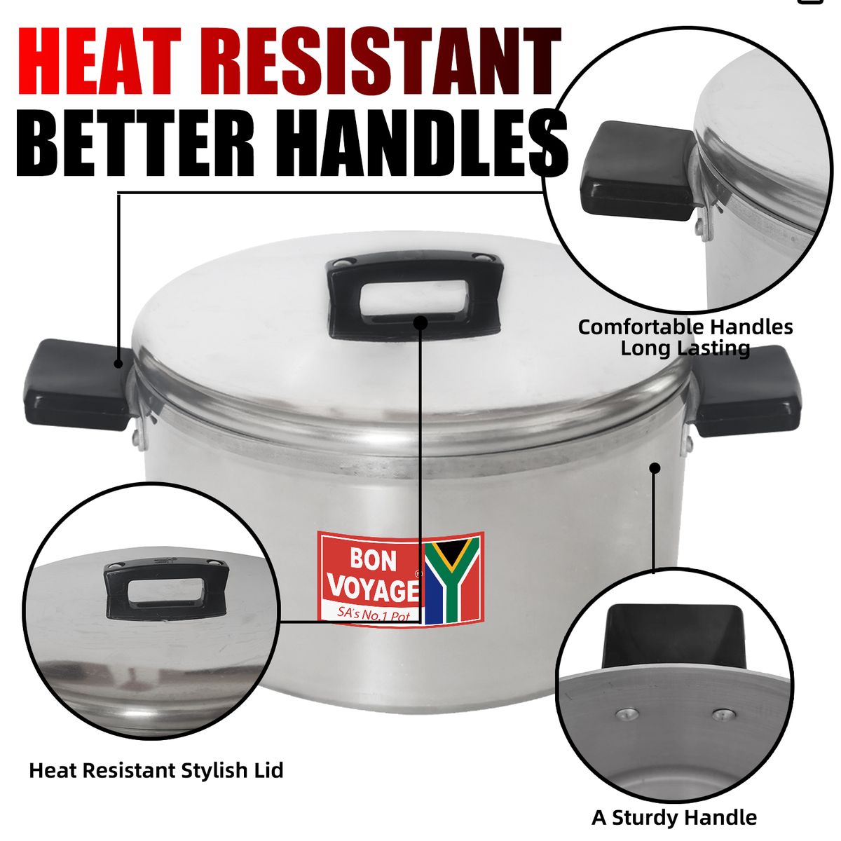 ZS - Bon Voyage - 6 Piece Pots Set Cookware Aluminium Stew Pan