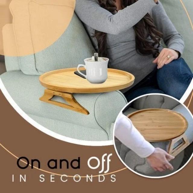 ZS - Bamboo Sofa Armrest Tray