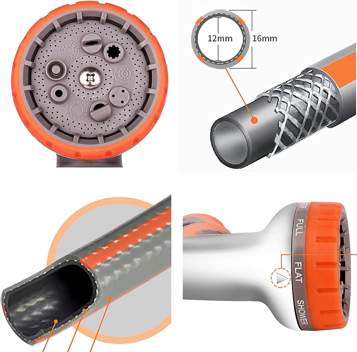 ZS - Portable Hose Pipe Reel Classic Hose Reel Set Including Hose Reel